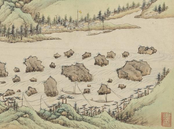 明錢穀白嶽遊圖　冊　界口巡檢司