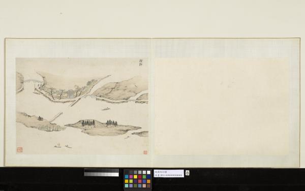 明錢穀紀行圖　冊　沙湖