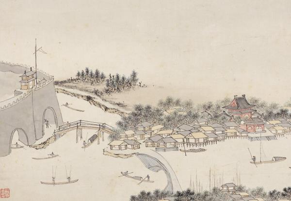 明錢穀紀行圖　冊　婁門