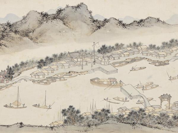 明錢穀紀行圖　冊　汻墅