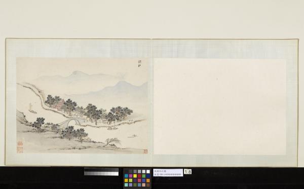 明錢穀紀行圖　冊　洛社