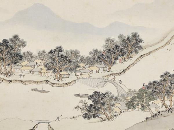 明錢穀紀行圖　冊　橫林