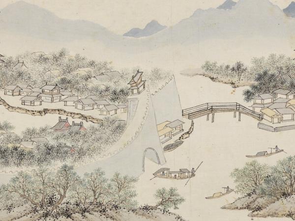 明錢穀紀行圖　冊　毘陵