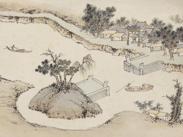 明錢穀紀行圖　冊　新閘