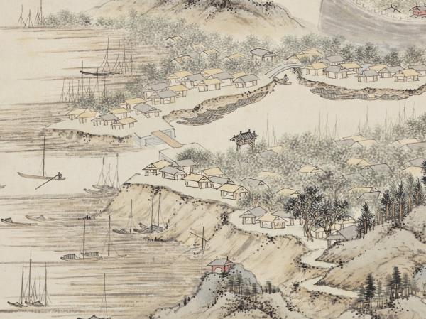 明錢穀紀行圖　冊　京口