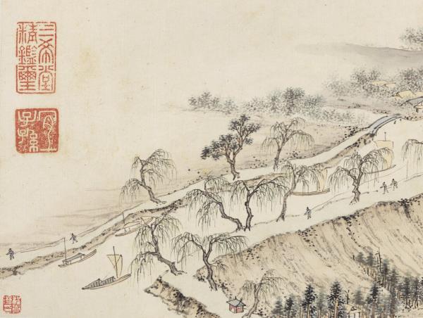 明錢穀紀行圖　冊　揚子橋