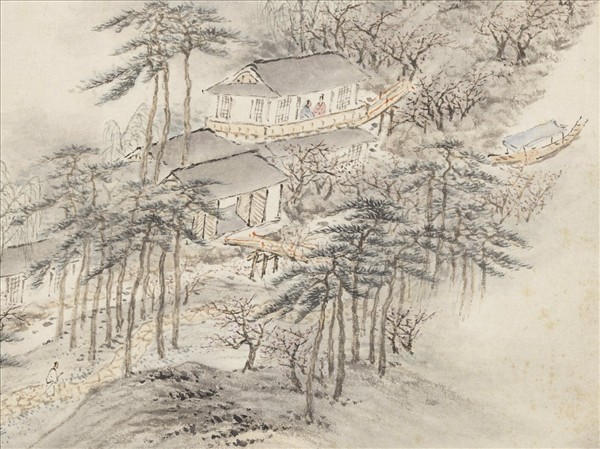 明沈士充畫郊園十二景　冊　穠閣