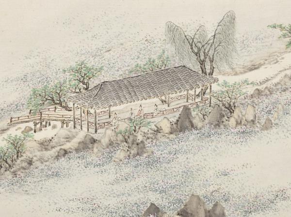 明沈士充畫郊園十二景　冊　就花亭