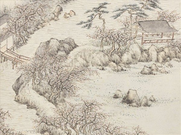 明沈士充畫郊園十二景　冊　浣香榭