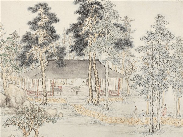 明沈士充畫郊園十二景　冊　藻野堂