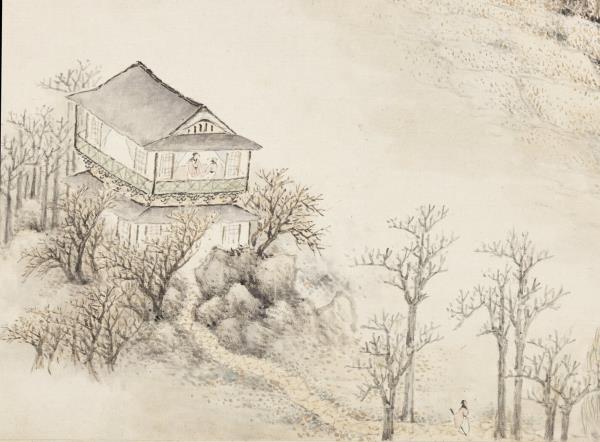 明沈士充畫郊園十二景　冊　颿影閣