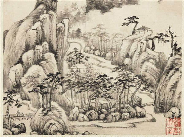 明董其昌山水　冊　雲壑高泉