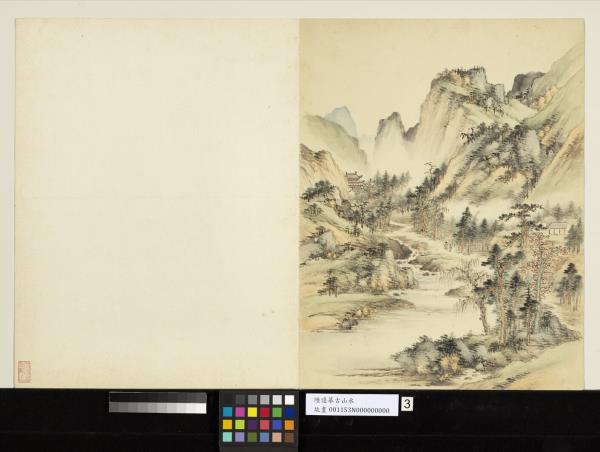 明陸遠摹古　冊　策杖尋幽