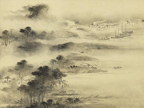 明陸遠摹古　冊　雲山圖