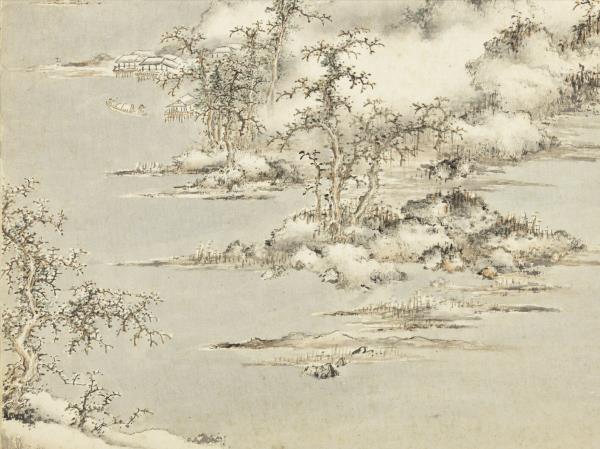 明陸遠摹古　冊　雪景山水