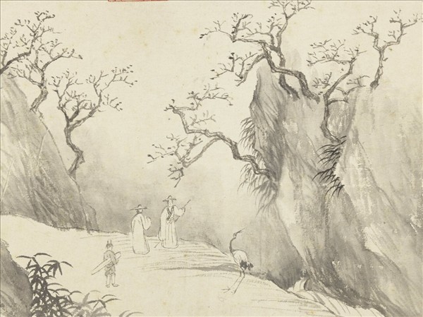 明程嘉燧山水　冊　鄧尉觀梅