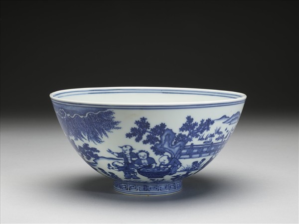 青花嬰戲圖碗