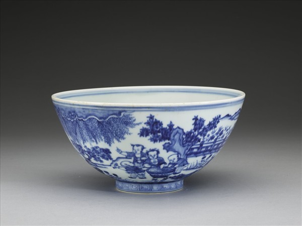 青花嬰戲圖碗