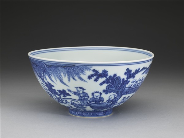 青花嬰戲圖碗