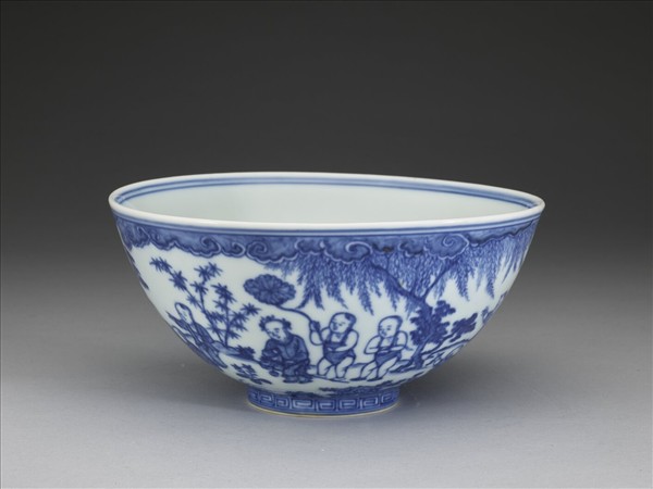 青花嬰戲圖碗