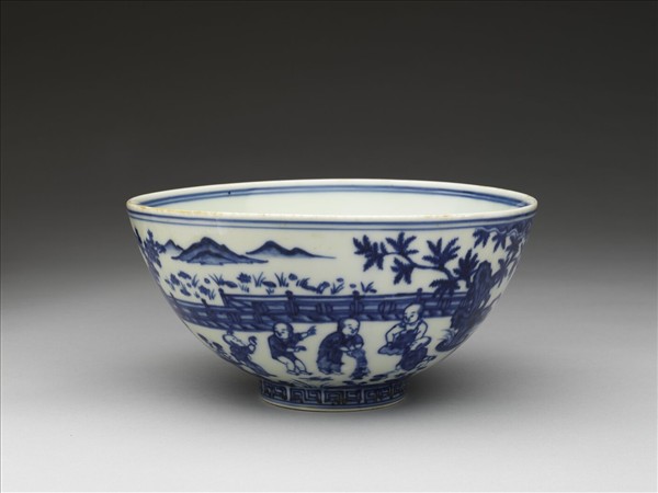 青花嬰戲圖碗