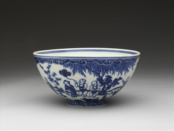 青花嬰戲圖碗