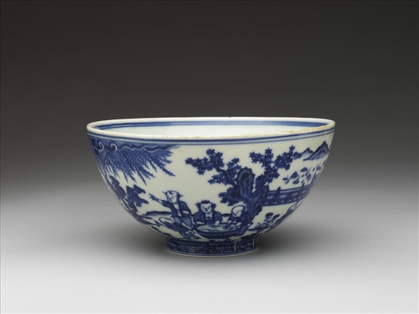 青花嬰戲圖碗