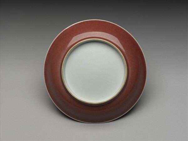 霽紅釉盤