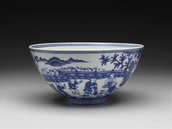 青花嬰戲圖碗
