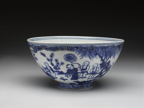 青花嬰戲圖碗