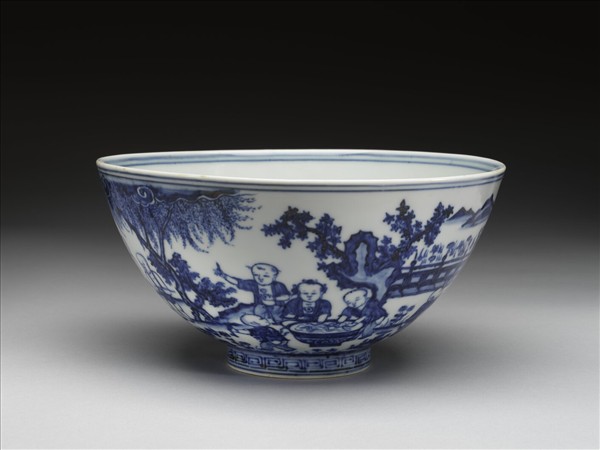 青花嬰戲圖碗