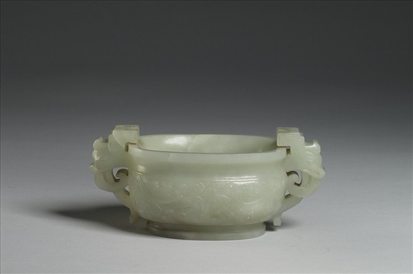 玉橢圓獸面紋爐