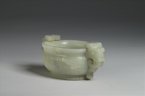 玉橢圓獸面紋爐