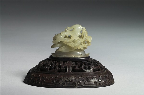 鴛鴦荷葉紋玉頂