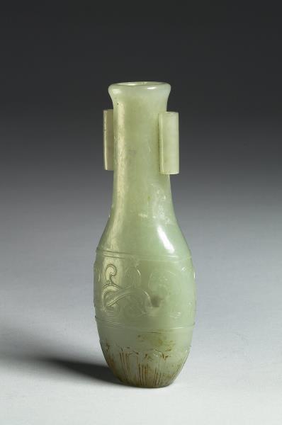 玉鳳紋貫耳瓶- 故宮