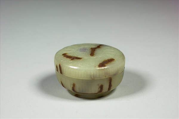 玉直棱紋壽字圓盒