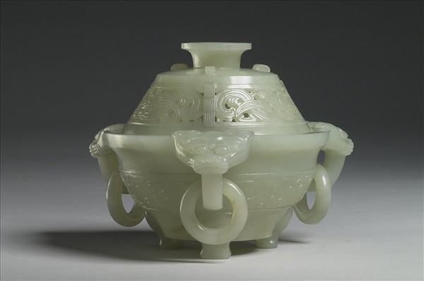 玉三耳活環獸面爐