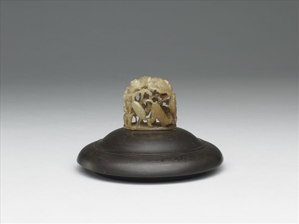 汀渚鷺鷥紋玉頂