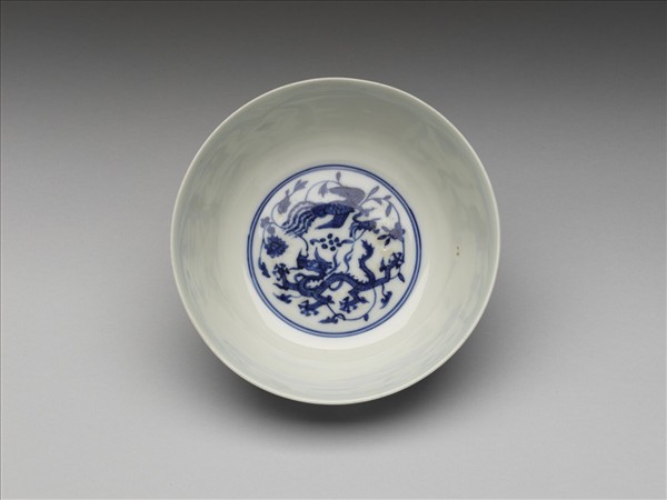 青花龍鳳紋碗