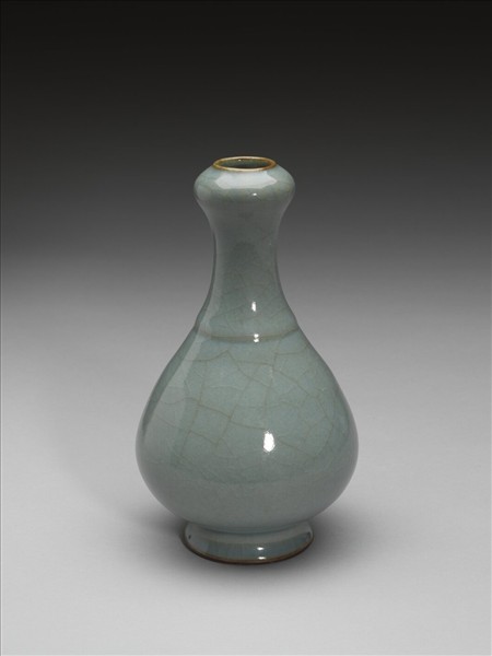 仿官釉蒜頭瓶