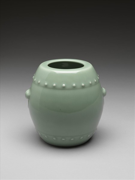 仿龍泉釉鼓式罐