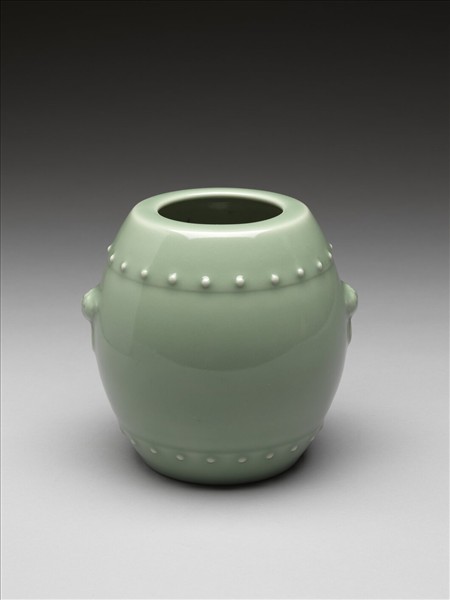 仿龍泉釉鼓式罐