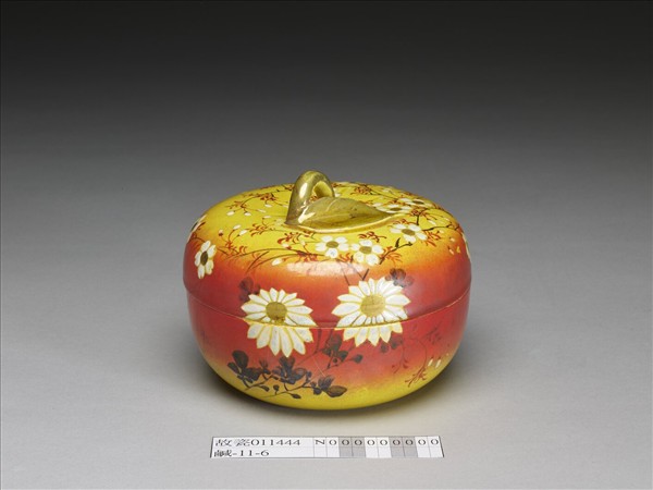 粉彩描金果式盒