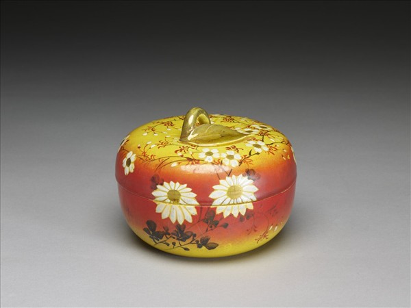 粉彩描金果式盒