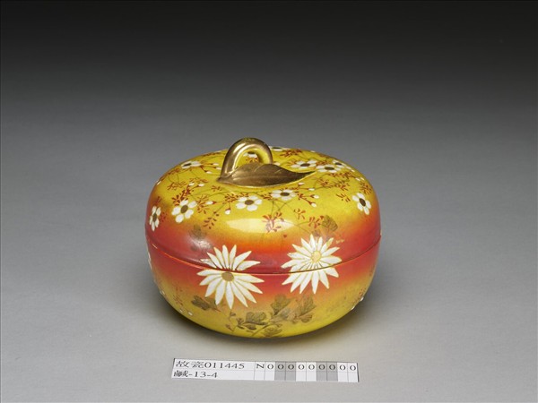 粉彩描金果式盒