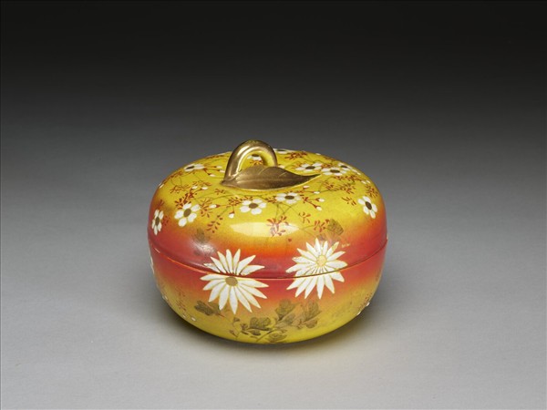 粉彩描金果式盒