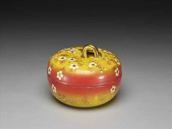 粉彩描金果式盒