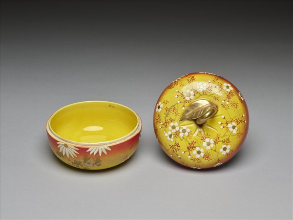 粉彩描金果式盒