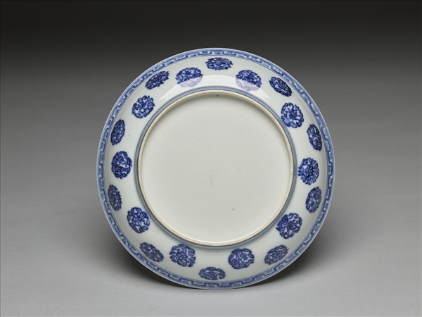 青花四季團花紋盤