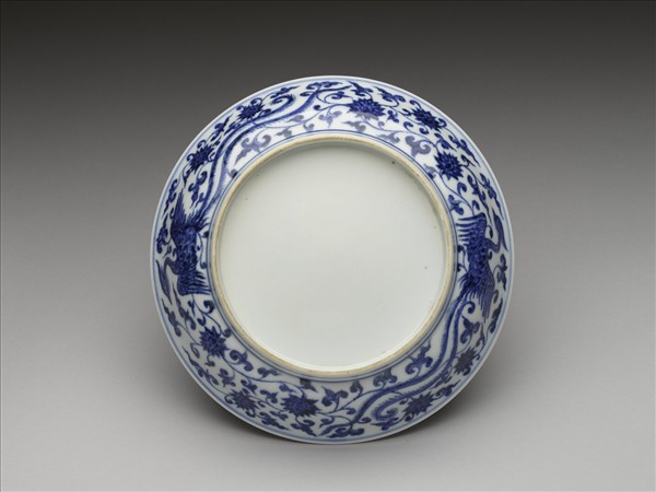 青花鳳凰紋碟